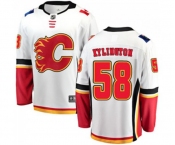 Youth Calgary Flames #58 Oliver Kylington Fanatics Branded White Away Breakaway Hockey Jersey