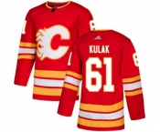 Youth Calgary Flames #61 Brett Kulak Authentic Red Alternate Hockey Jersey