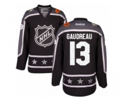 Youth Reebok Calgary Flames #13 Johnny Gaudreau Authentic Black Pacific Division 2017 All-Star NHL Jersey