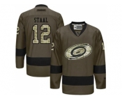 Carolina Hurricanes #12 Eric Staal Green Salute to Service Stitched NHL Jersey