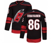 Men's Carolina Hurricanes #86 Teuvo Teravainen Black Alternate Stitched Hockey Jersey