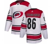 Men's Carolina Hurricanes #86 Teuvo Teravainen White Road Stitched Hockey Jersey