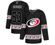 Men's Hurricanes #6 Joel Edmundson Black 1917-2017 100th Anniversary Stitched Hockey Jersey (8)