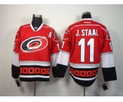 nhl jerseys carolina hurricanes #11 j.staal red[patch A]