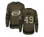 Youth Adidas Carolina Hurricanes #49 Victor Rask Green Salute to Service Stitched NHL Jersey