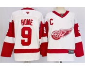 Men's Detroit Red Wings #9 Gordie Howe White 2024-25 Stitched Jersey