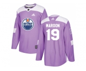 Youth Adidas Edmonton Oilers #19 Patrick Maroon Purple Authentic Fights Cancer Stitched NHL Jersey