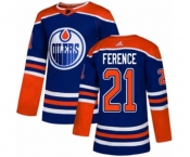 Youth Adidas Edmonton Oilers #21 Andrew Ference Authentic Royal Blue Alternate NHL Jersey
