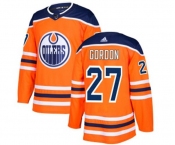 Youth Adidas Edmonton Oilers #27 Boyd Gordon Authentic Orange Home NHL Jersey