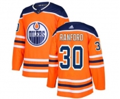 Youth Adidas Edmonton Oilers #30 Bill Ranford Authentic Orange Home NHL Jersey