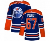 Youth Adidas Edmonton Oilers #67 Benoit Pouliot Authentic Royal Blue Alternate NHL Jersey