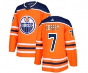 Youth Adidas Edmonton Oilers #7 Paul Coffey Authentic Orange Home NHL Jersey