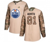 Youth Adidas Edmonton Oilers #81 Yohann Auvitu Authentic Camo Veterans Day Practice NHL Jersey