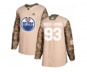 Youth Adidas Edmonton Oilers #93 Ryan Nugent-Hopkins Camo Authentic 2017 Veterans Day Stitched NHL Jersey