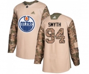 Youth Adidas Edmonton Oilers #94 Ryan Smyth Authentic Camo Veterans Day Practice NHL Jersey