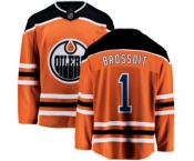 Youth Edmonton Oilers #1 Laurent Brossoit Fanatics Branded Orange Home Breakaway NHL Jersey