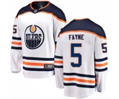 Youth Edmonton Oilers #5 Mark Fayne Fanatics Branded White Away Breakaway NHL Jersey