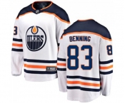 Youth Edmonton Oilers #83 Matt Benning Fanatics Branded White Away Breakaway NHL Jersey