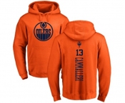 NHL Adidas Edmonton Oilers #13 Mike Cammalleri Orange One Color Backer Pullover Hoodie