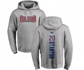 NHL Adidas Edmonton Oilers #20 Ryan Stanton Ash Backer Pullover Hoodie