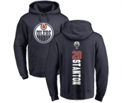 NHL Adidas Edmonton Oilers #20 Ryan Stanton Navy Blue Backer Pullover Hoodie