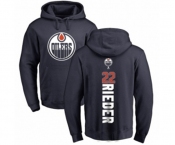 NHL Adidas Edmonton Oilers #22 Tobias Rieder Navy Blue Backer Pullover Hoodie