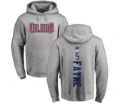NHL Adidas Edmonton Oilers #5 Mark Fayne Ash Backer Pullover Hoodie
