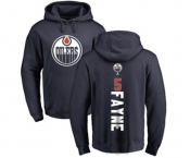 NHL Adidas Edmonton Oilers #5 Mark Fayne Navy Blue Backer Pullover Hoodie
