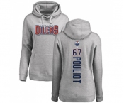 NHL Women Adidas Edmonton Oilers #67 Benoit Pouliot Ash Backer Pullover Hoodie