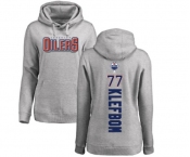 NHL Women Adidas Edmonton Oilers #77 Oscar Klefbom Ash Backer Pullover Hoodie