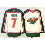 Men's Minnesota Wild #7 Brock Faber White 2025 25th Anniversary Stitched Hockey Jersey Men's Minnesota Wild #7 Brock Faber White 2025 25th Anniversary Stitched Hockey Jersey