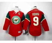 women nhl jerseys minnesota wilds #9 koivu red[patch C]