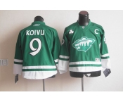 youth nhl jerseys minnesota wild #9 koivu green