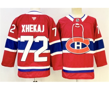 Men's Montreal Canadiens #72 Arber Xhekaj Red 2024-25 Stitched Jersey