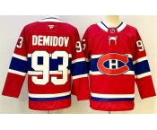 Men's Montreal Canadiens #93 Ivan Demidov Red 2024-25 Stitched Jersey