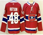 Youth Montreal Canadiens #48 Lane Hutson Red Authentic Jersey Youth Montreal Canadiens #48 Lane Hutson Red Authentic Jersey