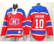 nhl jerseys montreal canadiens #10 lafleur red[pullover hooded sweatshirt]