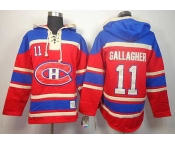 nhl jerseys montreal canadiens #11 gallagher red[pullover hooded sweatshirt][gallagher]