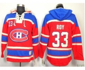 nhl jerseys montreal canadiens #33 roy red[pullover hooded sweatshirt]