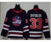 Men's Jets #33 Dustin Byfuglien Navy Blue Authentic 2019 Heritage Classic Stitched Hockey Jersey
