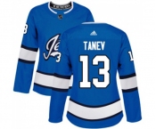 Women Adidas Winnipeg Jets #13 Brandon Tanev Authentic Blue Alternate NHL Jersey