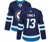 Women Adidas Winnipeg Jets #13 Brandon Tanev Authentic Navy Blue Home NHL Jersey