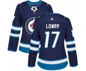 Women Adidas Winnipeg Jets #17 Adam Lowry Authentic Navy Blue Home NHL Jersey
