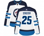 Women Adidas Winnipeg Jets #25 Paul Stastny Authentic White Away NHL Jersey