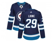 Women Adidas Winnipeg Jets #29 Patrik Laine Navy Blue Home Authentic Stitched NHL Jersey