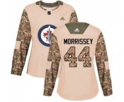 Women Adidas Winnipeg Jets #44 Josh Morrissey Authentic Camo Veterans Day Practice NHL Jersey
