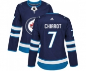 Women Adidas Winnipeg Jets #7 Ben Chiarot Authentic Navy Blue Home NHL Jersey