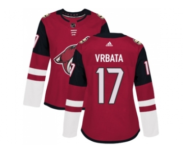 Women Adidas Phoenix Coyotes #17 Radim Vrbata Maroon Home Authentic Stitched NHL Jersey