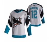 Men's San Jose Sharks #12 Patrick Marleau Grey 2020-21 Reverse Retro Alternate Hockey Jersey