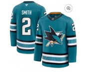 Men's San Jose Sharks #2 Smith 2024-25 Home Stitched Hockey Jersey